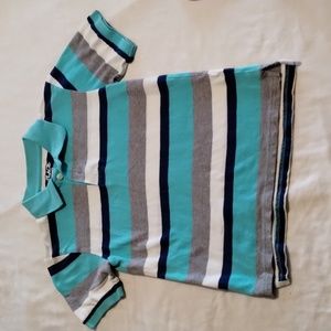 Boys collar shirt Size M (7-8) By Place Color: Blues, Whit & grey 100% Cotton